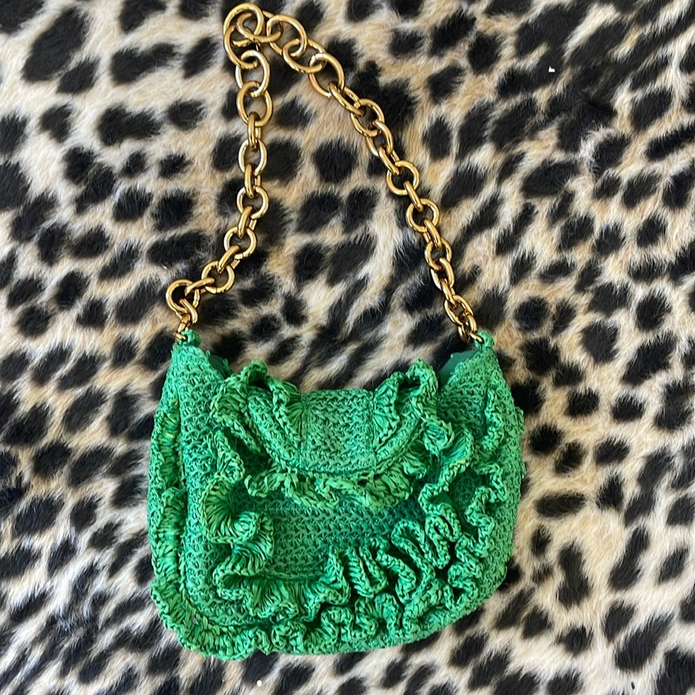 Zara Crochet Gold Chain Purse